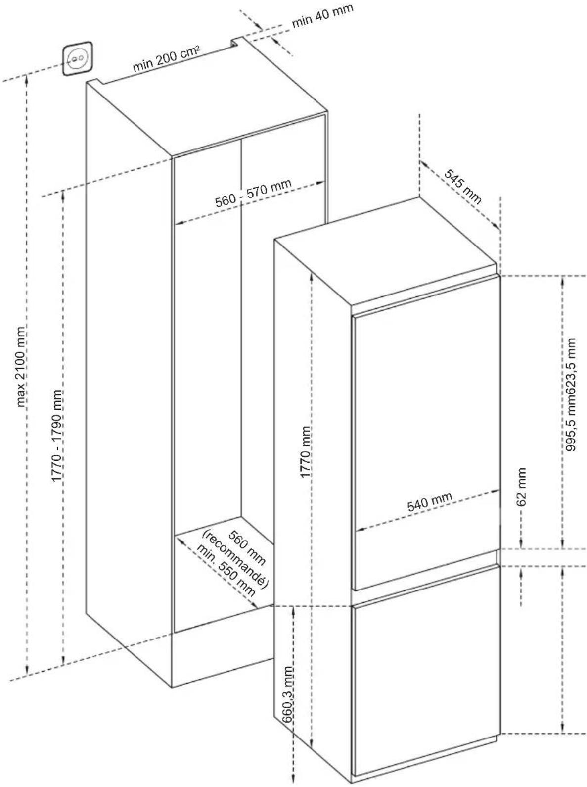 SCHOLTES SORC1243F - Dimensions - 1