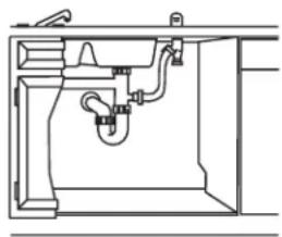 GE GLDA696PSS - MÉTHODE 1 – Dispositif anti-siphon avec raccord en té d'égout ou de broyeur à déchets - 1