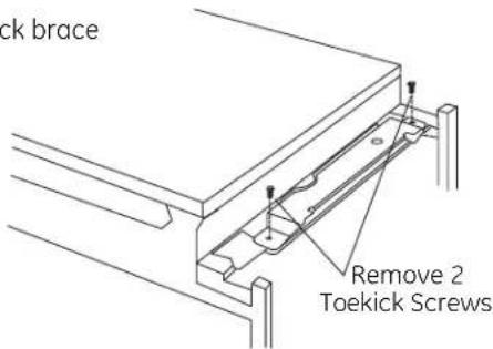 GE GLDA696PSS - STEP 6 - REMOVE TOEKICK BRACE - 1
