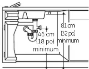 GE GLDA696PSS - MÉTHODE 2 – Boucle de vidange élevée avec un raccord en té d'égout ou broyeur à déchets - 1