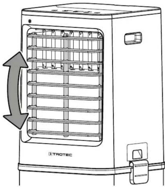 TROTEC PAE 81 - Réglage des volets de ventilation - 1