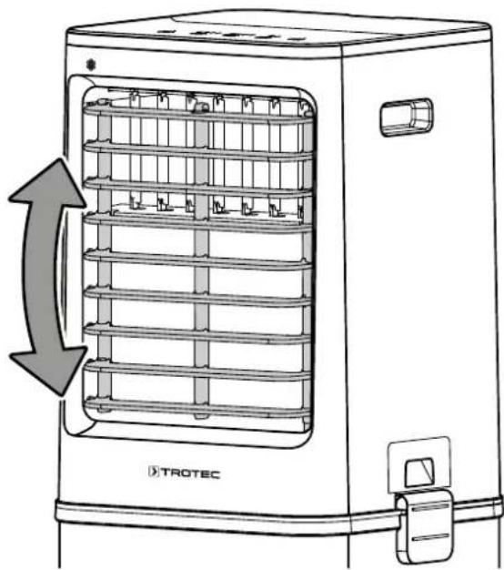 TROTEC PAE 80 - Réglage des volets de ventilation - 1