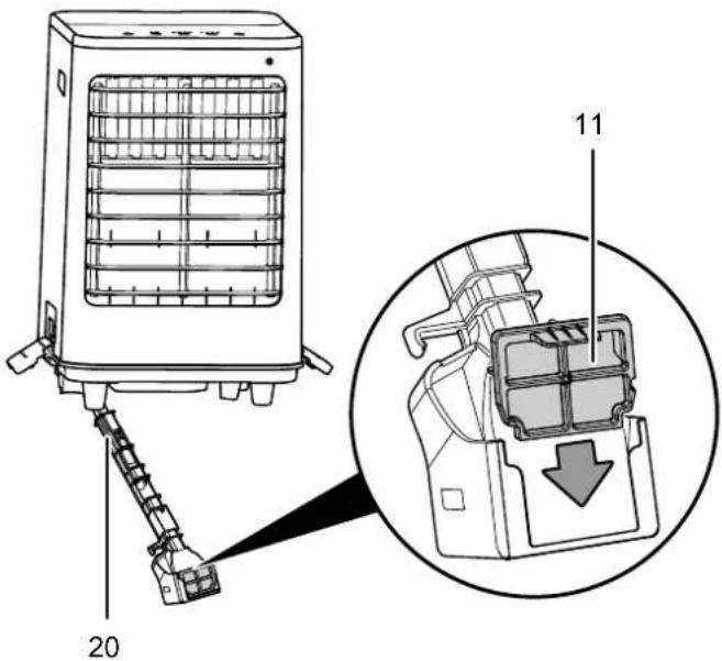 TROTEC PAE 61 - Nettoyage du filtre à eau - 3