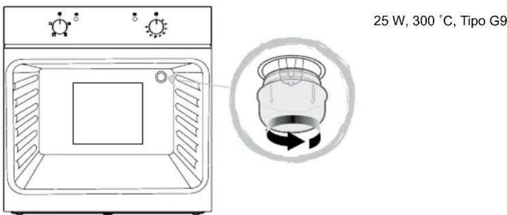 CATA SES 7104 X - Replacing the oven light bulb - 1