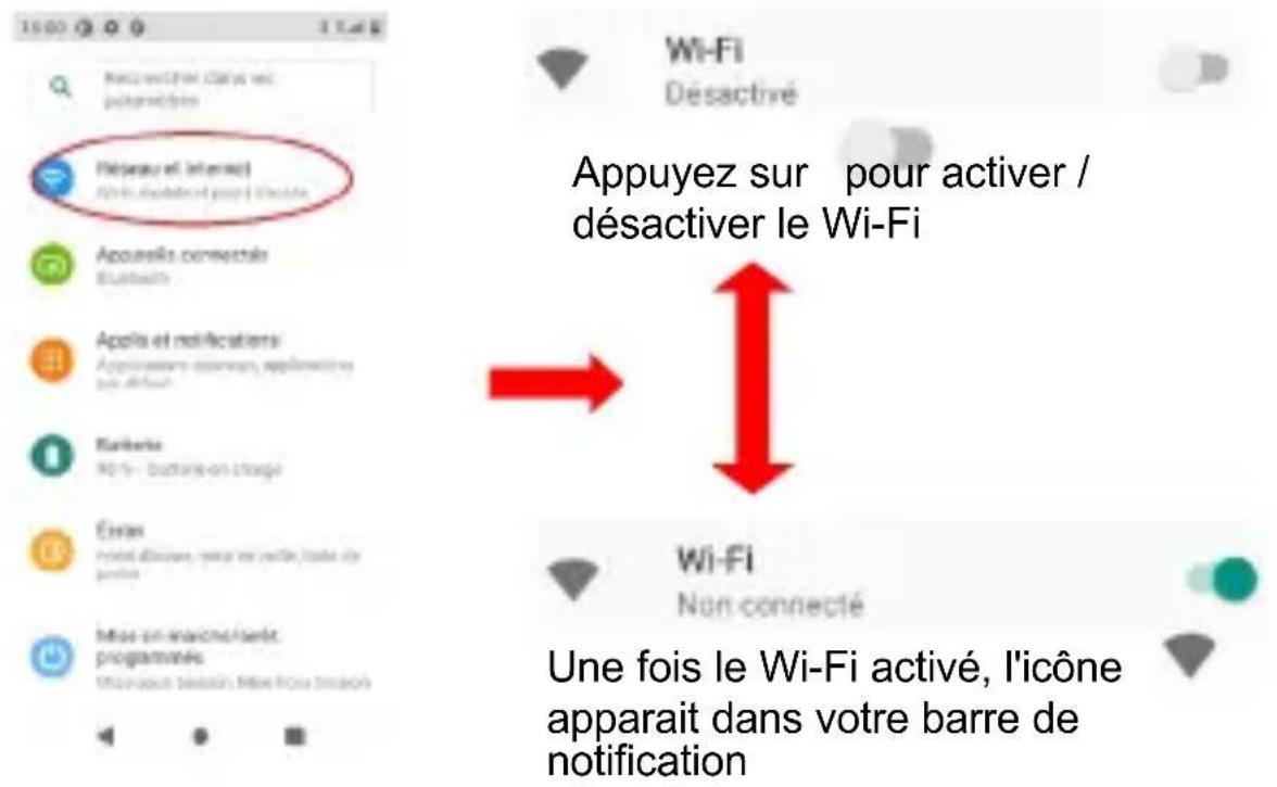 LOGICOM Le Swipe - Activer / Désactiver la connexion Wi-Fi - 1