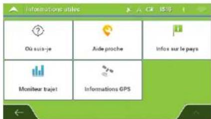 LOGICOM MAPPY Ulti X585 Camp - Menu Informations utiles - 1