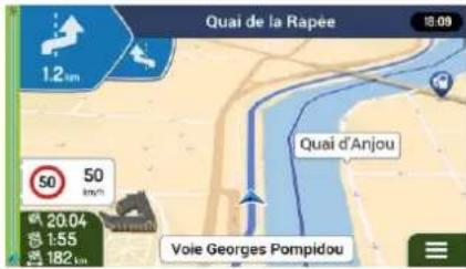LOGICOM MAPPY Maxi X795 Camp - Aperçu du virage et de la prochaine rue - 1