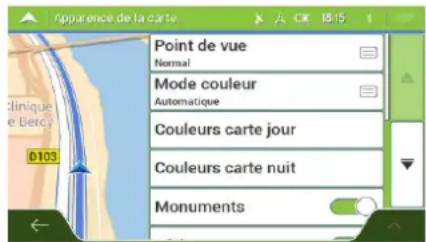 LOGICOM MAPPY Ulti E538T - Paramètres de la vue de navigation - 1