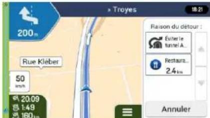LOGICOM MAPPY Maxi E738 - Conseils lors du détour - 1