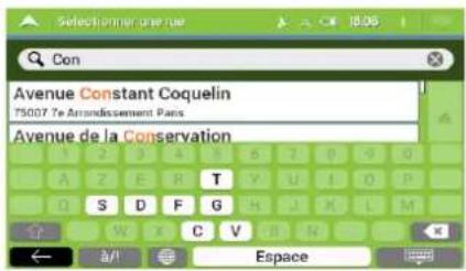 LOGICOM MAPPY Maxi E738 - Sélectionner une intersection dans une ville - 4