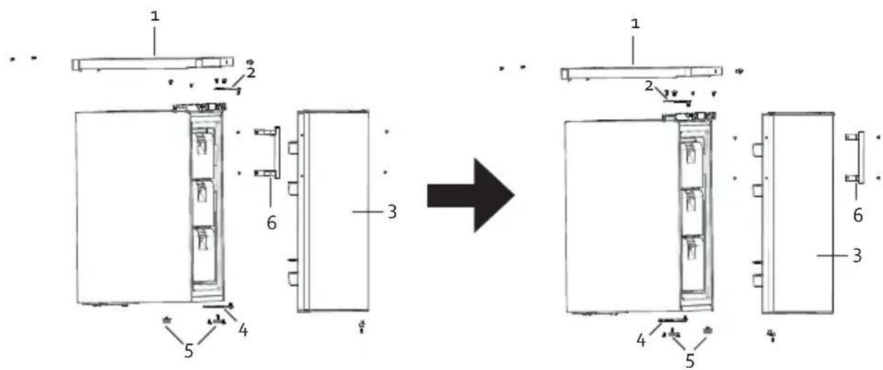 DOMO DO91132F - CHANGEMENT DU SENS D'OUVERTURE DE LA PORTE - 1