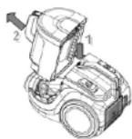 Concept Serious VP5132 - CHECKING AND REPLACEMENT OF THE AIR OUTLET FILTER - 1
