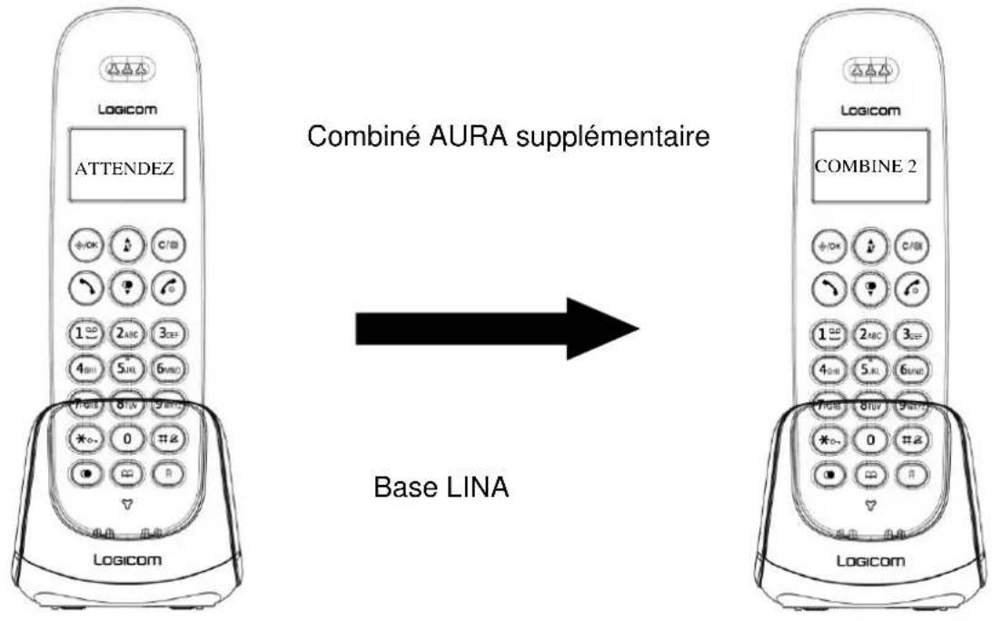 LOGICOM Aura 100 - - Association automatique d'un combiné de la gamme AURA à la base - 1
