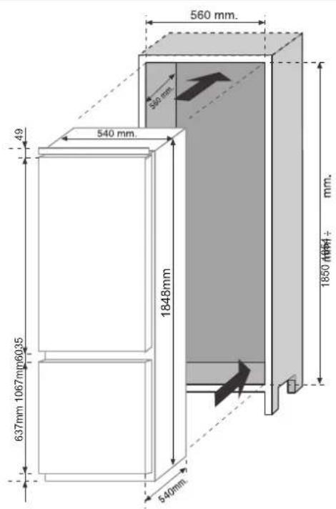 ROSIERES RBOP 36833 - PRODUCT DIMENSIONS AND BUILT-IN COMPARTMENT - 2