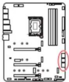 MSI MPG Z690 EDGE WIFI - SATA5~8 &amp; SATAA-B: Connecteurs SATA 6Gb/s - 1