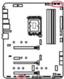 MSI MPG Z690 EDGE WIFI - JRAINBOW1~3: Connecteurs LED RGB adressables - 1
