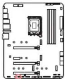MSI MPG Z690 EDGE WIFI - JBAT1: Cavalier Clear CMOS (Réinitialiser le BIOS) - 1