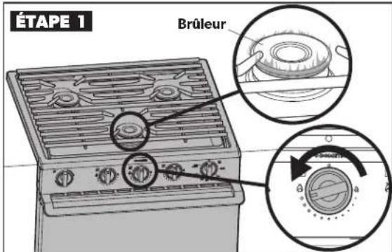 DOMETIC R31 - Contrôle des flammes de brûleur et de la veilleuse du four - 1