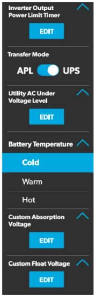 DOMETIC Interact Solution - Paramètres Avancés de l'Onduleur - 3
