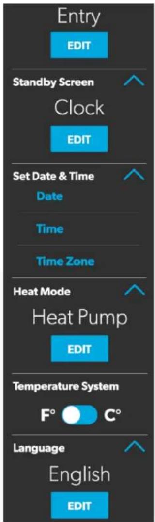 DOMETIC Interact Solution - Écran Settings (Paramètres) - 2