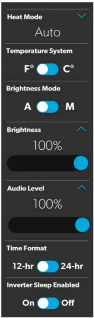 DOMETIC Interact Solution - Settings Screen - 2