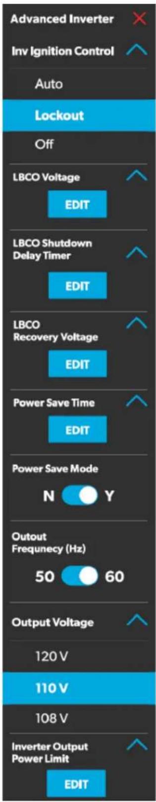 DOMETIC Interact Solution - Advanced Inverter Settings - 2