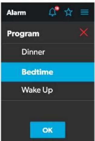 DOMETIC Interact Solution - Program Selection Window - 1
