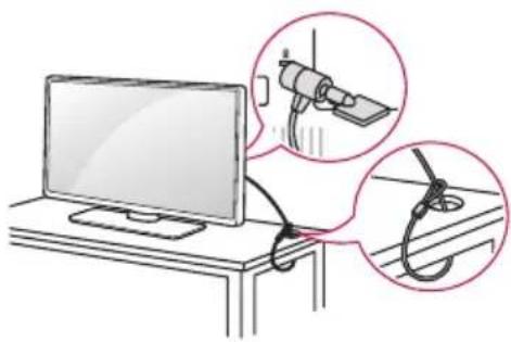 LG 65UW961H - Using the kensington security system - 1