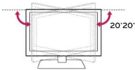 LG 32LW300C - Ajustar o ângulo da TV para se adequar à sua perspectiva - 1