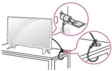 LG 32LW300C - Utilizar o Sistema de segurar kensington - 1