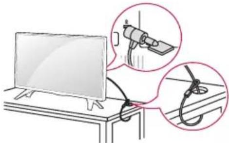 LG 32LW300C - Verwendendes kengsington-sicherheitsystems - 1