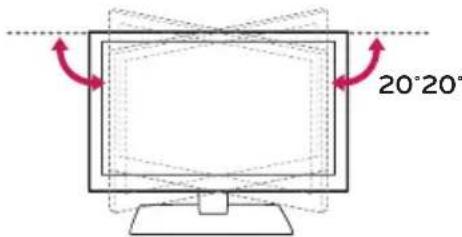 LG 32LW300C - Einstellen des Fernsehers für einen optimalen Blickwinkel - 1