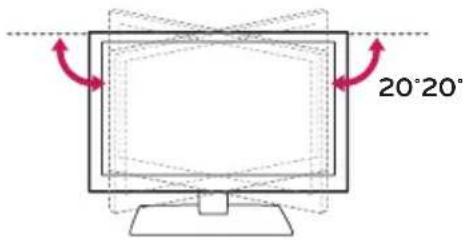 LG 32LW300C - Ajuste del ángulo de la TV según la perspectiva - 1