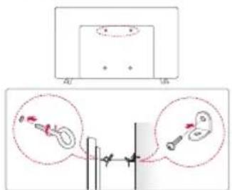 LG 32LW300C - Securing the TV to a wall - 1