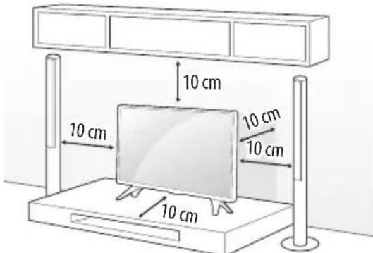 LG 32LW300C - Installation sur une table - 1