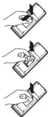 LG UV36H - How to insert the Batteries - 1