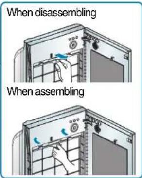 When disassembling When assembling