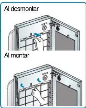 Al desmontar Al montar