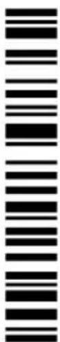 Image displaying a vertical column of black horizontal lines, resembling a barcode or data pattern.