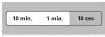 10 min. 1 min. 10 sec.