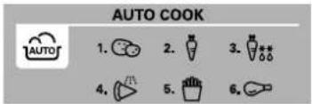 AUTO COOK 1. 2. 3. 4. 5. 6.