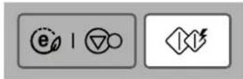Two gray rectangular icons with symbols: one with a leaf icon and the other with a lightning bolt and gear symbol.