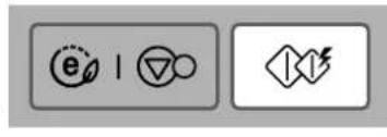 Two cropped icons: one with a dotted circle containing 'e', the other with a triangle and lightning bolt symbol.