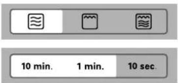 10 min. 1 min. 10 sec.