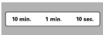10 min. 1 min. 10 sec.