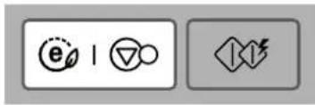 Two gray rectangular icons with symbols: one containing a dash-dot circle and the other a crossed-out diamond, both containing letters and symbols.