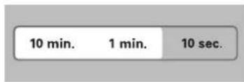 10 min. 1 min. 10 sec.