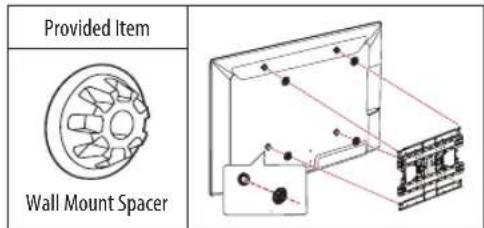 Provided Item Wall Mount Spacer