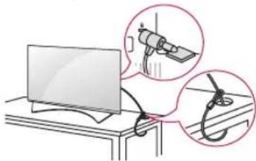 LG 55UF8007 - Verwenden des Kensington-Sicherheitssystems - 1