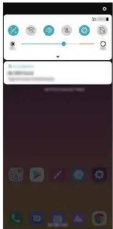 LG LMX540EMW - Panneau de notifications - 1
